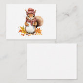 かわいいリス便箋 ノートカード (正面/裏面)
