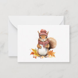 かわいいリス便箋 ノートカード