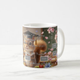 かわいいリス先生感謝の桜マグカップ コーヒーマグカップ