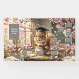 かわいいリス先生感謝フォトバナー 横断幕