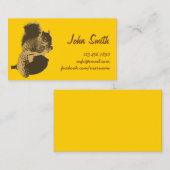 かわいいリス及びカシのナットの創造的なプロフィールカード 名刺 (正面/裏面)