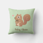 かわいいリス愛アコーンベビー子供部屋デコール クッション (裏面)