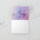 かわいいリス紫の水彩色すべて大事な行事 空白の ノートカード (内部)
