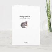 かわいいリス編集可能誕生日カード カード (裏面)