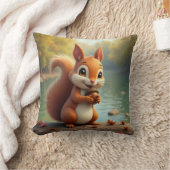 かわいいリス装飾用クッション クッション (ブランケット)