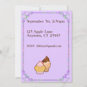 かわいいリス誕生日招待状 招待状 (裏面)