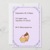 かわいいリス誕生日招待状 招待状 (裏面)