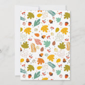 かわいいリス食べ物ルのナッツの誕生日 招待状 (裏面)