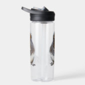 かわいいリス食べ物ルの木の実が雪の中に ウォーターボトル (右面)