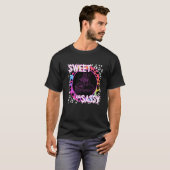 かわいいリス90sノスタルジアレインボーヒョウ柄 tシャツ (正面フル)