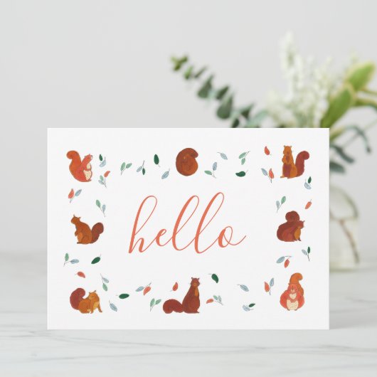 かわいいリス カード (スタンド正面)