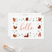 かわいいリス カード (正面/裏面インサイチュ)