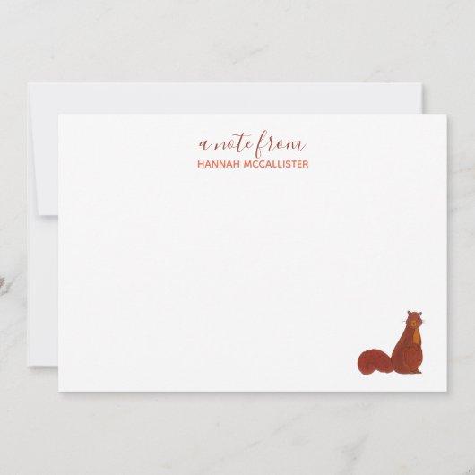 かわいいリス カード (裏面)