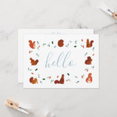 かわいいリス カード (正面/裏面インサイチュ)