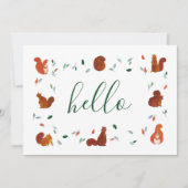 かわいいリス カード (正面)