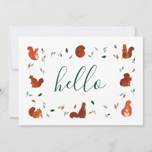 かわいいリス カード (正面)