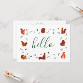 かわいいリス カード (正面/裏面インサイチュ)