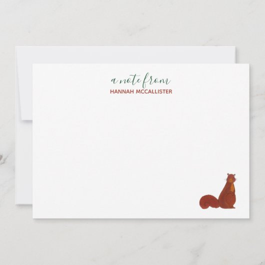 かわいいリス カード (裏面)