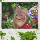 かわいいリス キッチンタオル (折り畳み)