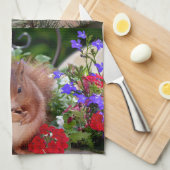 かわいいリス キッチンタオル (四つ折り)