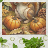 かわいいリス キッチンタオル (折り畳み)