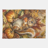 かわいいリス キッチンタオル (横)