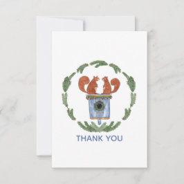 かわいいリス サンキューカード