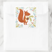 かわいいリス スクエアシール (バッグ)