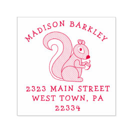 かわいいリス セルフインキングスタンプ