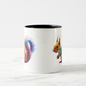 かわいいリス ツートーンマグカップ (中央)