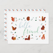 かわいいリス ポストカード (正面/裏面)