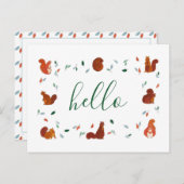 かわいいリス ポストカード (正面/裏面)