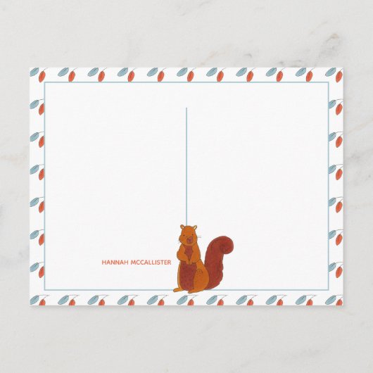 かわいいリス ポストカード (裏面)