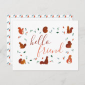 かわいいリス ポストカード (正面/裏面)