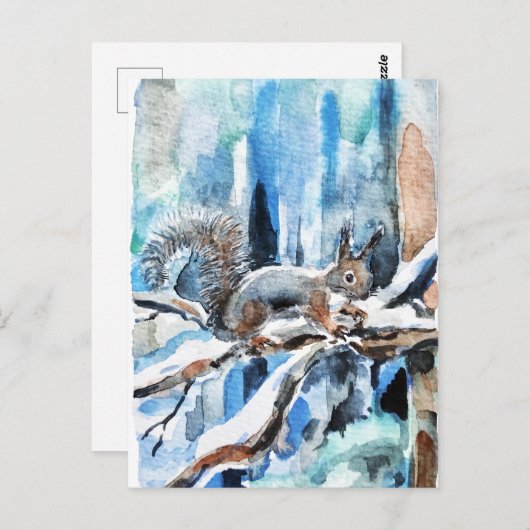かわいいリス ポストカード (正面/裏面)