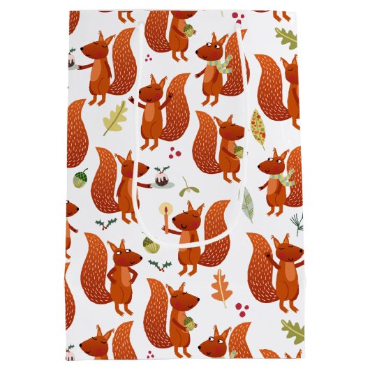 かわいいリス ミディアムペーパーバッグ (裏面)