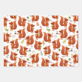 かわいいリス ラッピングペーパーシート (正面)