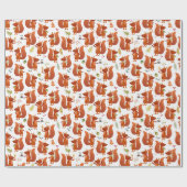 かわいいリス ラッピングペーパー (フラット)