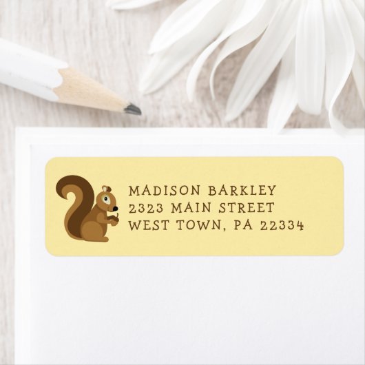 かわいいリス ラベル (インサイチュ)
