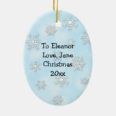 かわいいリス 写真 クリスマス セラミックオーナメント (裏面)