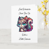 かわいいリス | 友情を応援する カード (黄色い花)