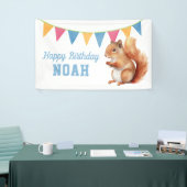 かわいいリス、子供の誕生日パーティー 横断幕 (トレードショー)