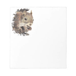 かわいいリス、水彩動物の自然 ノートパッド