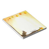 かわいいリス&紅葉 ノートパッド (アングル)