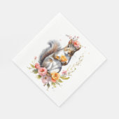 かわいいリス（花） スタンダードランチョンナプキン (角)