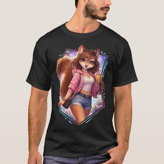 かわいいリス Tシャツ (正面)