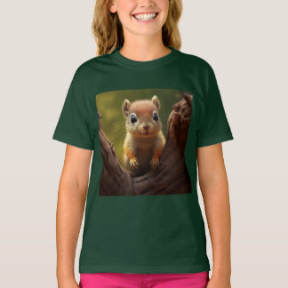 かわいいリスTシャツ – かわいい動物のシャツ Tシャツ