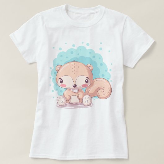 かわいいリスTシャツ Tシャツ (デザイン正面)