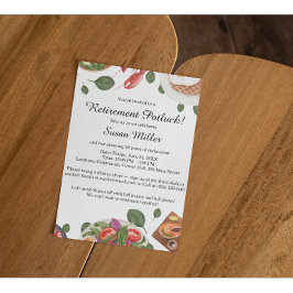 かわいいリタイアポトラック招待状 チラシ