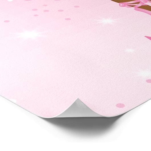 かわいいリトルアフリカ系アメリカ人バレリーナポスター ポスター (角)